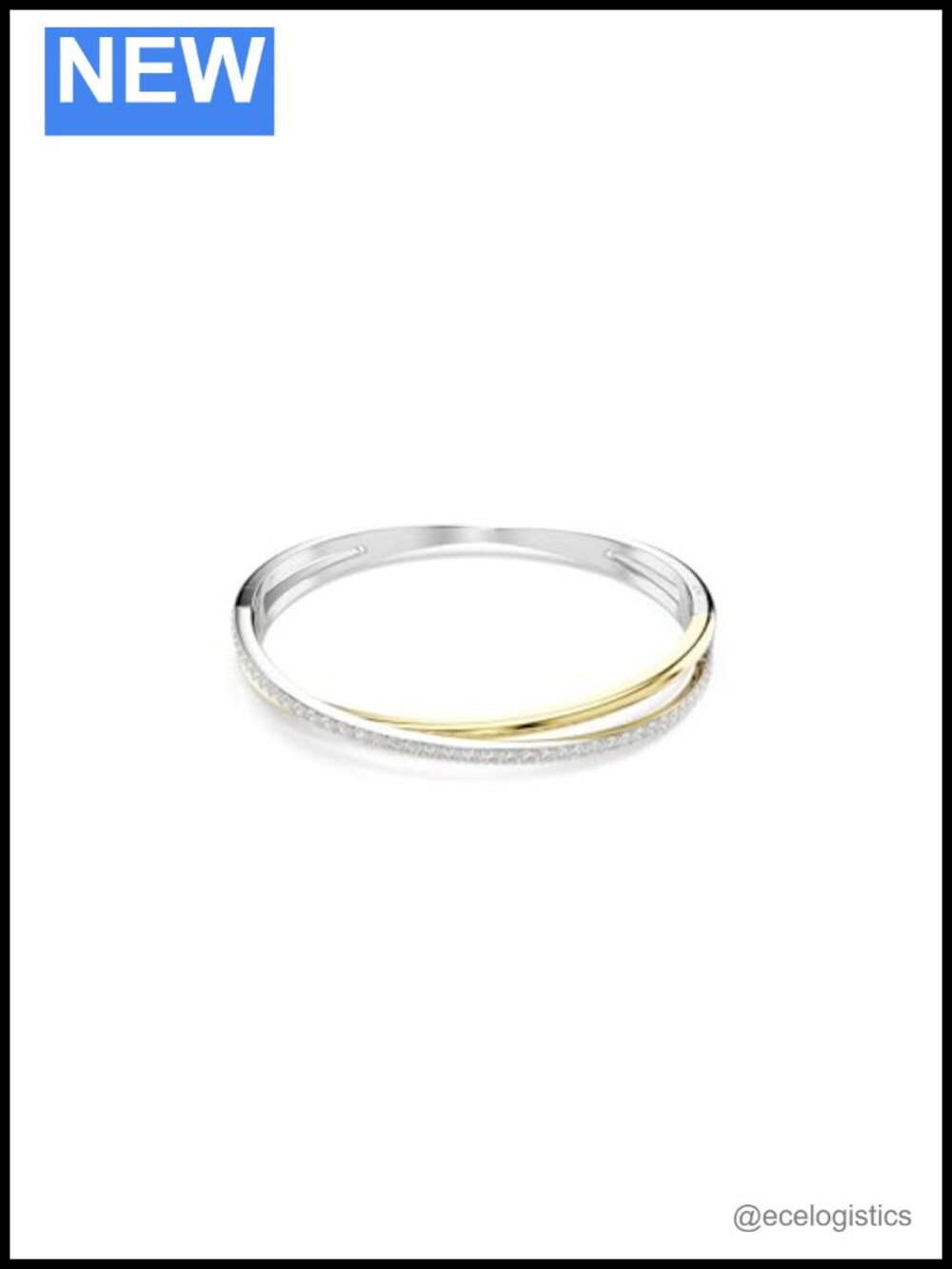 Swarovski Hyperbola Bangle Round Cut Crystal Twisting Bangle